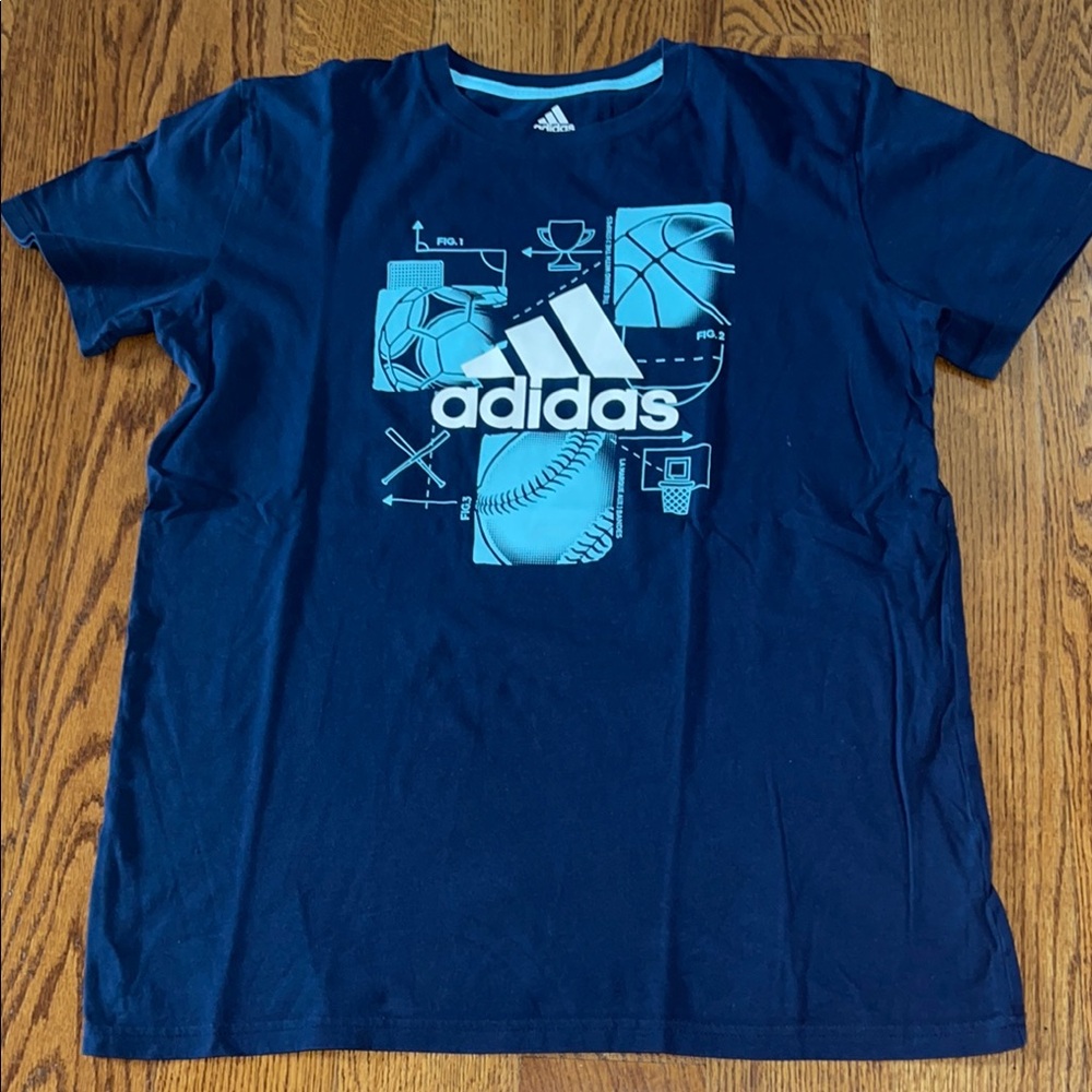 Adidas Navy Blue Tee with Logo